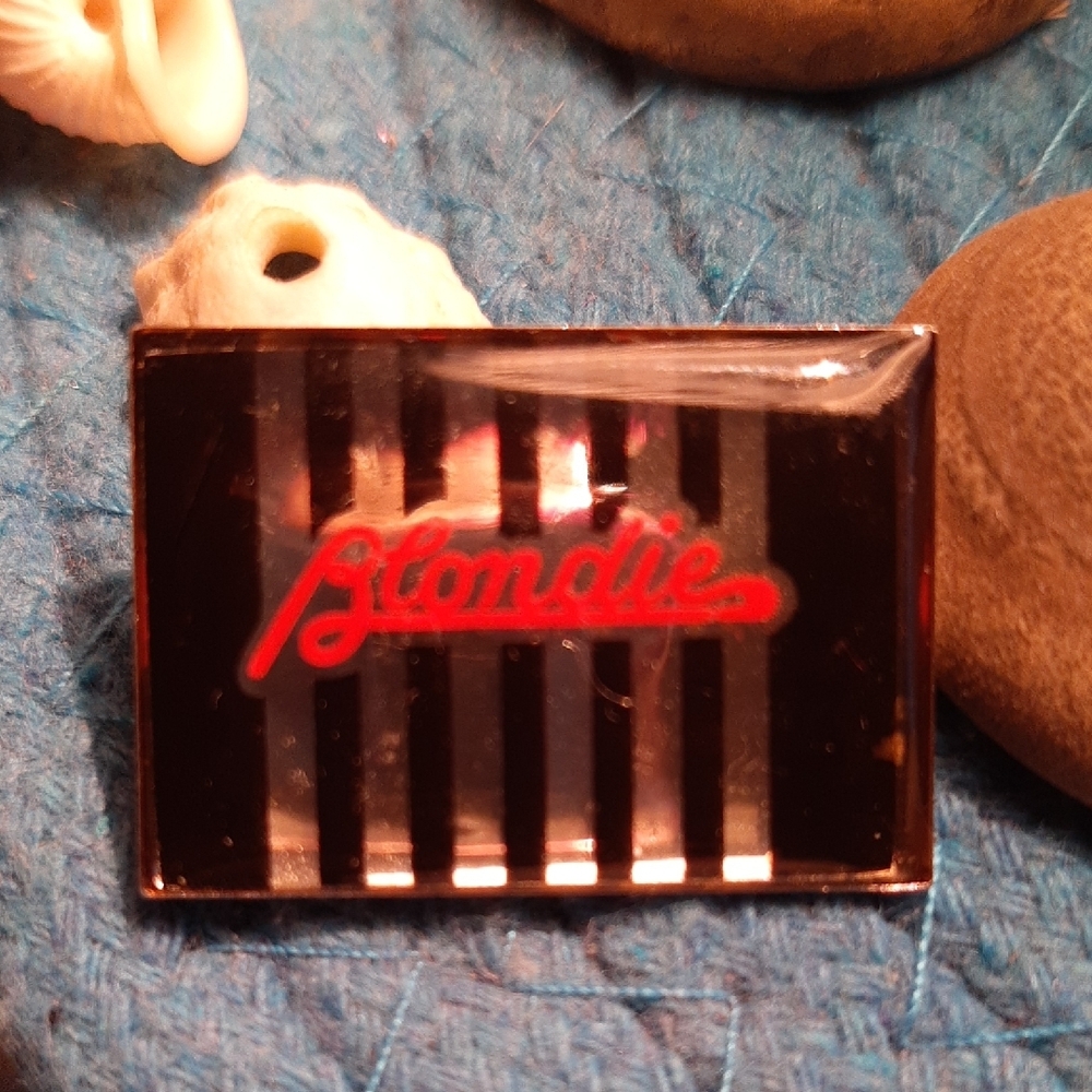 Black, Silver And Red Vintage 1980's Blondie Pin
